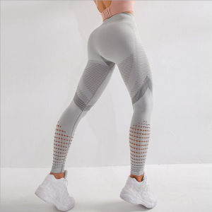UOEY Sport High Waist Leggings Women Seamless Energy Fitness Gym Yoga Pants Tights Workout Running Activewear Hollow Trainning Wear