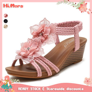 NEW National Style Retro Wedge Sandals for Women Leather Slip-On Female Slippers Casual Outdoor Open Toe Beach Sandal on Sale