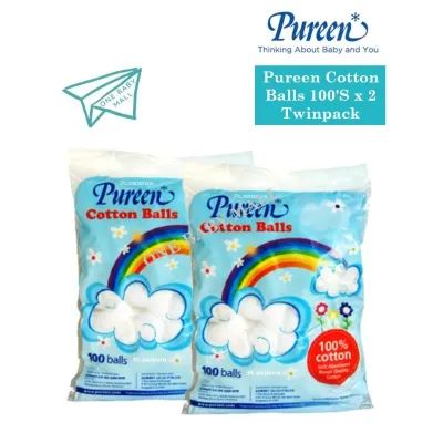 One Baby Mall Pureen Cotton Balls 100S x 2 Twinpack(200s)