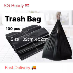 100pcs Strong Handle Black Garbage Bag Trash bag