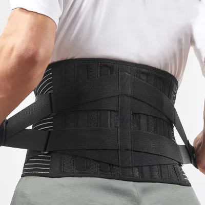 Đai Lưng Bảo Vệ Cột Sống Giúp Giảm Đau Lưng với 6 Thanh Thép Hỗ trợ Thoáng Khí Hỗ trợ điều trị Thoái Hóa Cột Sống Thoát Vị Đĩa Đệm