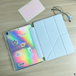 เคสไอแพดกันงอเคสไอแพด Y พับcase กันกระแทก ipad Air6 11 2024 วัสดุอะคริลิค case Air4 Air5 Gen7 Gen8 Gen9 10.2 mini6 pro 11 pro 12.9（2018-2022）ที่ใส่ปากกาในตัว