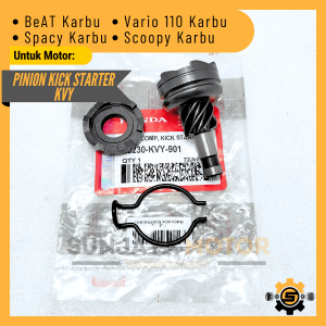 Pinion Kick Starter KVY Gigi Selahan Kualitas Original Beat Karburator Vario 110 CW Karbu Scoopy Spacy Carbu Gear Pinion Stater Beat Selah Gigi Engkolan Granat Selah Ori AHM