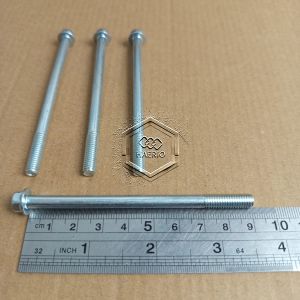 BAUT TOPI KUNCI PAS 8 PANJANG 9CM M6X90 9 CM PUTIH 90MM 90 MM BAUD 10 FLANGE BOLT M6 X 90 BAUT 6X90 6 X 90 PITCH DRAT 1.0 DIAMETER BODY DRAT 6MM SKRUP SEKRUP