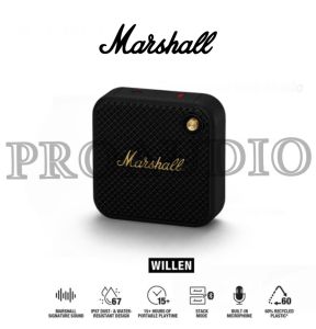 Marshall Willen Portable Bluetooth Speaker Willen Garansi Resmi - Black and Brass