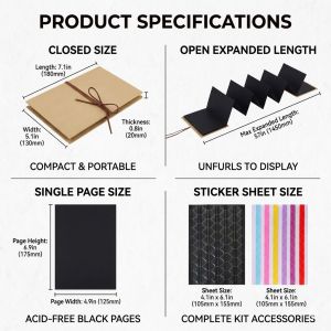 Handcraft Accordion Photo Album DIY Folding for Valentine Day