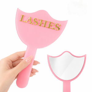 Professional Eyelash Extension Mirror HD Glass with Handle Precision Lashing Makeup Mirror for Lash Artists Salon Use Wholesale2026
