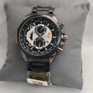 Jam Tangan Pria Fashion Liopark 8045 Analog Tanggal Anti Air Rantai Stainless Steel