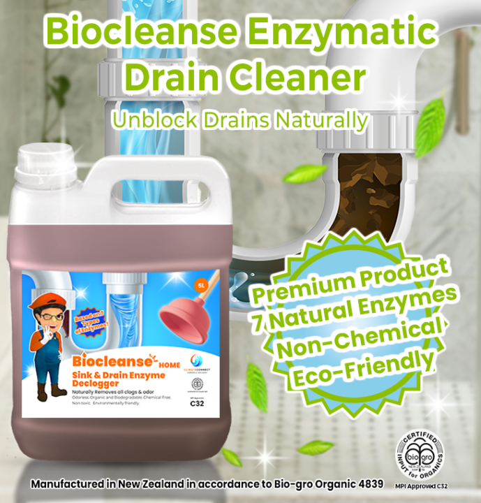 Biocleanse Sink/Drain Declogger - Organic Enzymatic Drain Cleaner | 2 ...