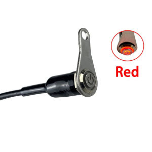 Saklar Push ON-OFF LED Tahan Air Universal 2in1 dengan Tombol Self-Locking dan Konektor Tiga Kabel - Stainless Steel