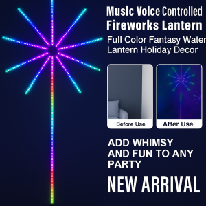 Fireworks Lamps Dynamic Lighting Effects Waterproof Auto Switch Adjustable Ambient Light Strip