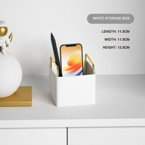 High-end simple desktop household tissue box high appearance level creative storage box(3 colors)