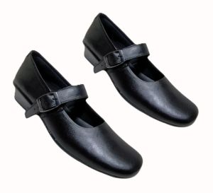 Sandal Sepatu Wanita Kulit / Sepatu Selop Hak 7cm Formal Cewek Nyaman Anti Slip Cocok Dipaki Pesta