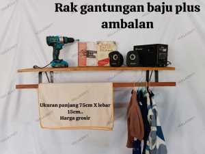 Rak Gantungan Pakaian Ukuran 75x15cm Rak Gantungan Baju Rak Gantung