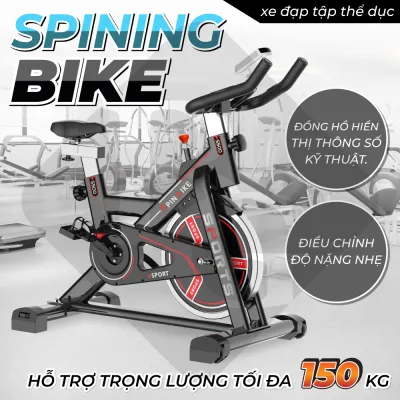 BG Xe đạp tập thể dục cao cấp Model mới S500 BLACK có đồng hồ hiển thị