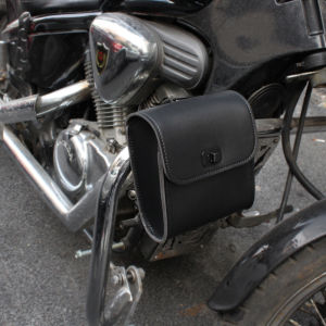 Motorcycle Storage Bag Waterproof Leather Motorcycle Saddle Bag Tool Organizer Box