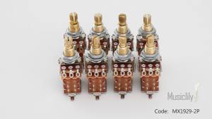 Musiclily Pro Brass Full Metric Push/Pull Guitar Pots A500K Audio Taper Potentiometers