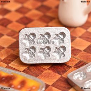[COD] Homein 10pcs Doll House Miniature Mini Cake Baking Mold Kitchen Scene Mini Plate Gingerbread Man Heart Baking Tray Model Decoration