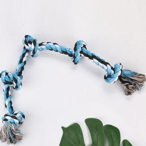 YITAQI Cotton Dog Chew Toy Interactive Teeth Cleaning Indestructible Dog Rope Toy Interactive Training Double Cotton Chew Knot Toys Large Dogs