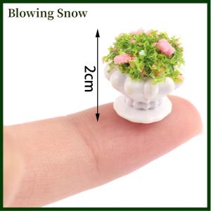 Blowing 1:12 Dollhouse Mini Furniture Accessories Mini Green Plant Bonsai Flower Pots