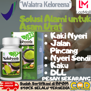 OBAT KELOREENA 50&100 KAPSUL 100% ORIGINAL Obat asam uratasam urat di kakiasam urat dan kolesterolasam urat herbalasam urat 3 paketasam urat rematik apotikasam rat dan flu tulangasam uratasam urat paling ampuhKeloreena 50 Kapsul Original