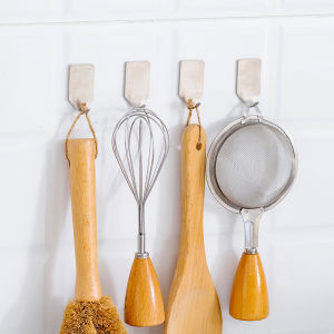 YESPERY Stainless Steel Mini Self Adhesive Hooks Sticky Wall Door Hook Robe Tea Towel