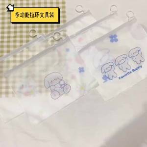 Túi ví zip chống thấm đựng bút viết mỹ phẩm size A5 hình ngựa dễ thương