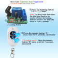 Diese DC 12V 10A 1Channel RF 433Mhz Receiver Relay Module Wireless Remote Control A/B Button Long distance used for DC motors/LED light strips/water pumps/car locks/TV remote. 