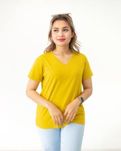 Kaos Polos Pendek Cotton Combed Vneck Kaos Fashion Wanita Korean Style Oversize Atasan wanita Terbaru Lerist - Dijon