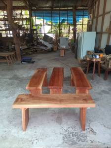 ม้านั่งไม้แผ่นเดียว ม้านั่งสนาม ม้านั่งยาว ม้านั่งไม้ เก้าอี้ไม้ เก้าอี้ยาว ม้านั่งกลางแจ้ง เก้าอี้สนาม Bench Chair Wood