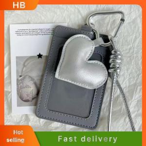 HB PU Leather Card Holder Kpop Idol Photocard Holder Keychain Idol Photo Cards Sleeve Photo Display Pendant Cards Cover