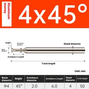 XJL Dovetail Groove Carbide End Mill HRC55 Angle 45° And 60° Dovetail Milling Cutter For Aluminum And Steel CNC Cutting Tools
