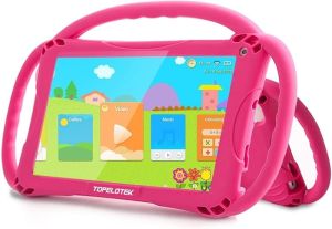 TOPELOTEK Kids Tablet 7 inch Toddler Tablet for Kids WiFi Android 10.0 32GB Kids Tablets Kids Learning Educational APP Pre-Installed YouTube Netflix Parental Control Kid-Proof Case