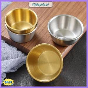 Follow Get New[FlyingC] Sauce Dipping Bowl 304 Stainless Steel Dipping Cups Round Sauce Dishes 50 60ml Mini Reusable Seasoning Cups Dipping Cups