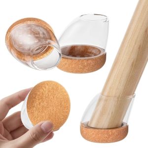 ROUGH SUCCESSFUL77RO7 8pcs Multifunctional Chair Leg Protectors Foot Covers Diagonal Protect Wooden Floors Silicone Furniture Foot Pads  Flexible Thick Wrap Felt Pads For 15°-25° Table Legs