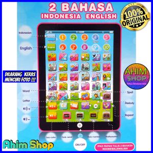 Mainan Edukasi Anak Mini PlayPad 2 Bahasa INDONESIA–ENGLISH BERMAIN Sambil BELAJAR Warna Acak