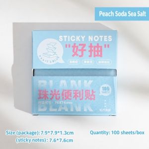 EASYEAH 100Sheets PET Sticky Notes Transparent Pull-out Memo Pads High Quality Shimmer Pearlescent Self-adhesive Note Paper Gift