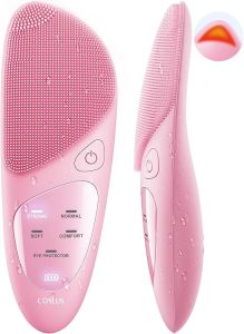 Bàn chải rửa mặt COSLUS: Bàn chải rửa mặt silicone di động chống nước sạc lại 4 chế độ làm sạch máy tẩy tế bào chết điện cho nam nữ làm sạch tẩy tế bào chết mát xa