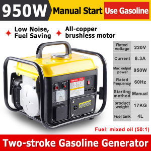 Generator Four Stroke Gasoline Generator 4000W Engine Dual Protection System With Ultra High Performance Manual Electric Start OHV Air Cooled Generators strong power heart of the motor Big fuel tank