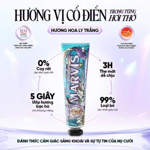 [TEM PHỤ + VAT] Bộ sưu tập Kem đánh răng từ Italia (Ý) làm trắng giảm mảng bám bảo vệ răng miệng Marvis Marvis Garden Collection Toothpaste 75ml