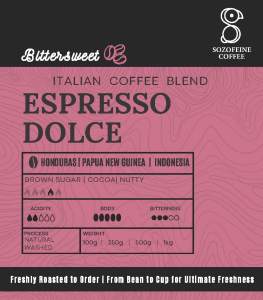 Espresso Dolce | Fresh Roasted Blend | Sweet Cocoa+Nutty | Best Crema Espresso
