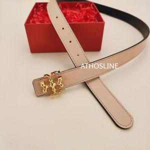 【2.5cm】Tory Burch Belts for Women Genuine Leather TB Luxury Brand Buckle Belt for Jeans Dress Gift for Her