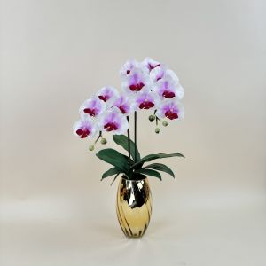 แจกันกล้วยไม้ประดิษฐ์ ดอกไม้ปลอมพร้อมแจกัน ดอกไม้ตกแต่งบ้าน