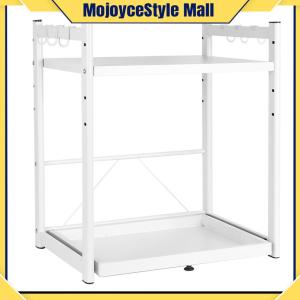 Multi-layer Kitchen Storage Rack for Drawer Oven and Small Appliances in Stylish Black Finish