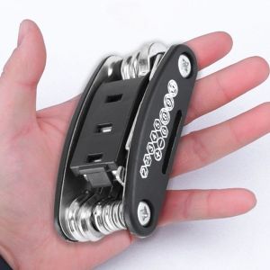Bike Multi-Tool 16-in-1 Folding Kit with Hex Wrenches Portable Screwdriver Set Motorcycle & Bicycle Repair Tools Sets