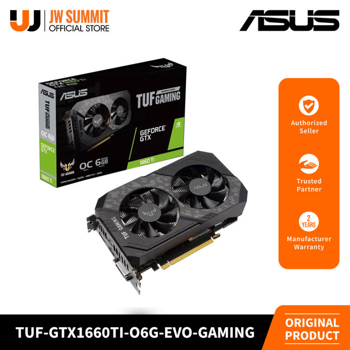 Asus TUF Gaming GeForce GTX 1660 Ti EVO OC Edition 6GB GDDR6 Video ...