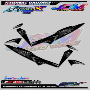 STRIPING VARIASI HONDA SUPRA X 125 SPX STYLE / STICKER LIST VARIASI MOTOR SUPRA X 125