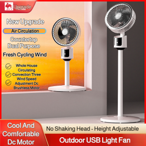 Silent Electric Fan With Strong Wind Flat Fan Air Circulation Fan Outdoor USB Light Fan Table And Floor Fan Suitable For Dormitories And Indoor Outdoor Use