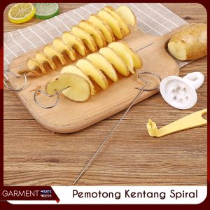 Alat Pemotong Kentang Timun Bentuk Spiral Cutter Slicer Kentang Tornado Korea Snack Potatos Cutter