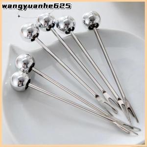 [WYH Store] 👗 6pcs Stainless Steel Dessert Forks With Storage Jar Cute Bear Utensils For Party Tasting Dessert Fruit Pickle Fruit Salad